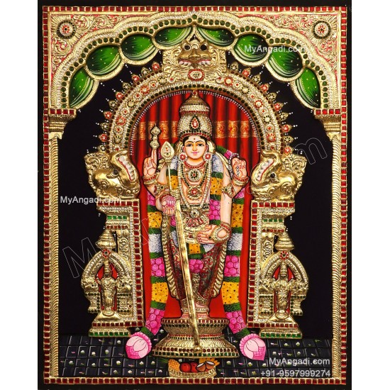 Thiruchendhur Murugar 3D Tanjore Painting