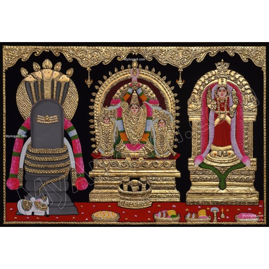 Vaitheeswaran Thaiyal Nayagi Tanjore Painting Vaitheeswaran Thaiyal Nayagi Tanjore Painting