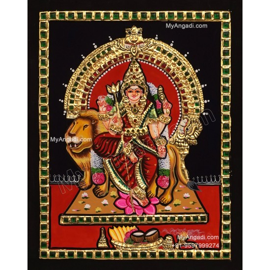 Durga Devi Tanjore Painting Durga Devi Tanjore Painting