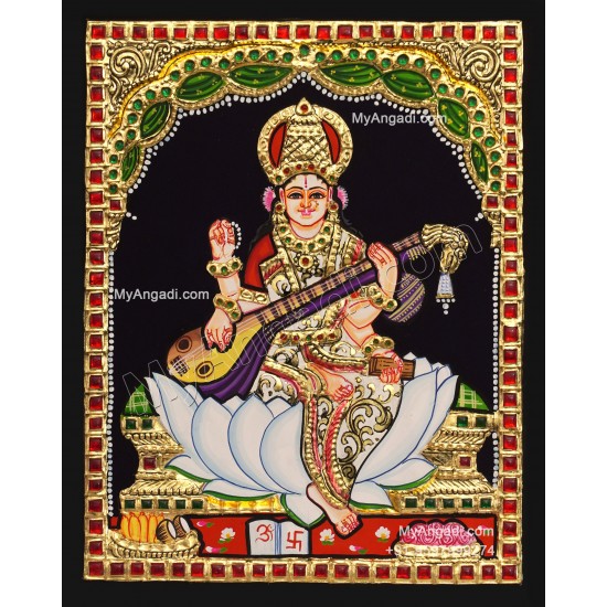 Saraswathi Tanjore Painting Saraswathi Tanjore Painting