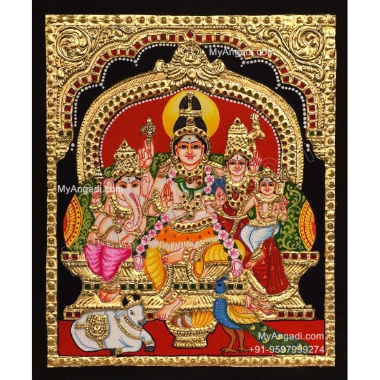 Shiva Family Tanjore Paintings
