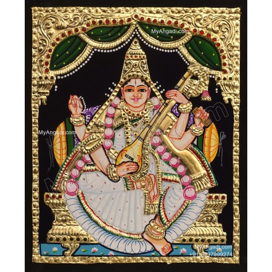 Saraswathi Tanjore Painting Saraswathi Tanjore Painting