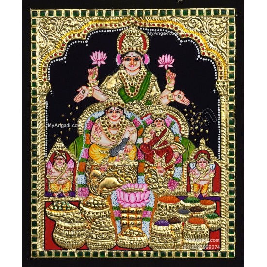 Kubera Lakshmi Tanjore Painting