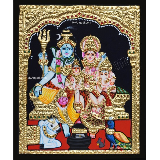 Shiva Family Tanjore Paintings