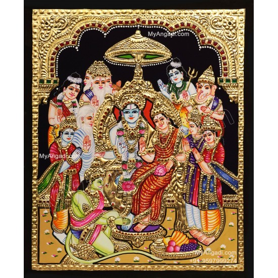 Ramar Pattabhisekam Tanjore Painting Ramar Pattabhisekam Tanjore Painting