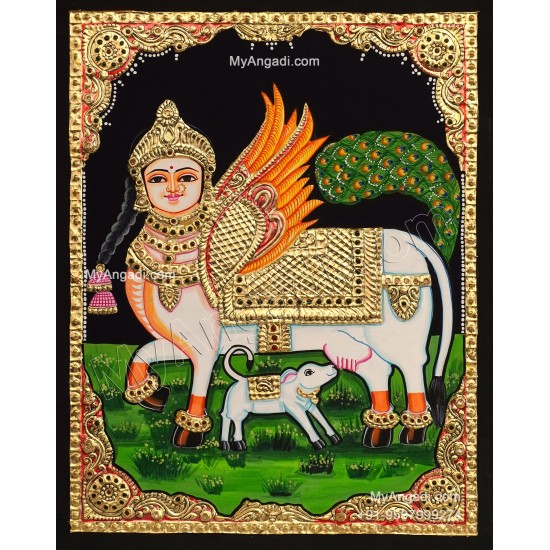 Kamadhenu Tanjore Painting Kamadhenu Tanjore Painting