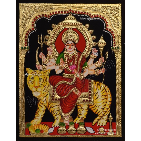 Durga Devi Tanjore Painting Durga Devi Tanjore Painting