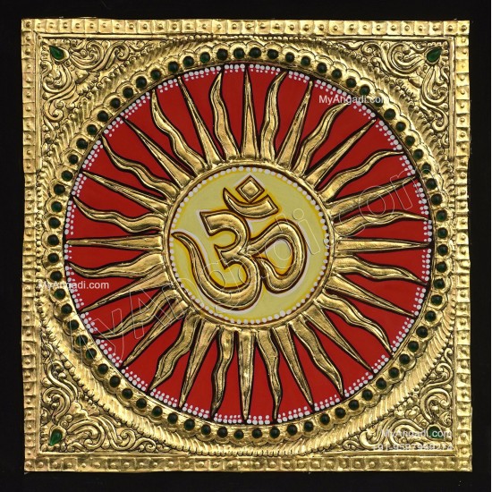 Om - Sun Tanjore Paintings Om - Sun Tanjore Paintings