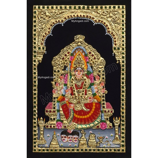 Samayapura amman Tanjore Painting Samayapura amman Tanjore Painting