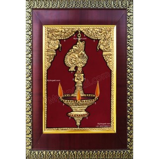 Lamp Tanjore Painting