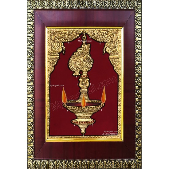 Lamp Tanjore Painting Lamp Tanjore Painting