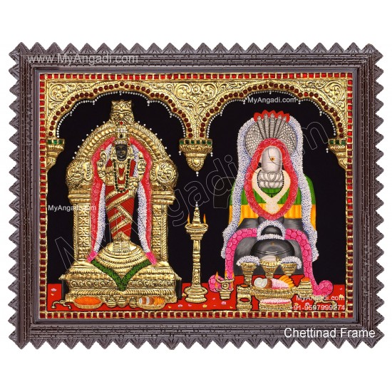 Vaitheeswaran Thaiyal Nayagi 2D Tanjore Painting