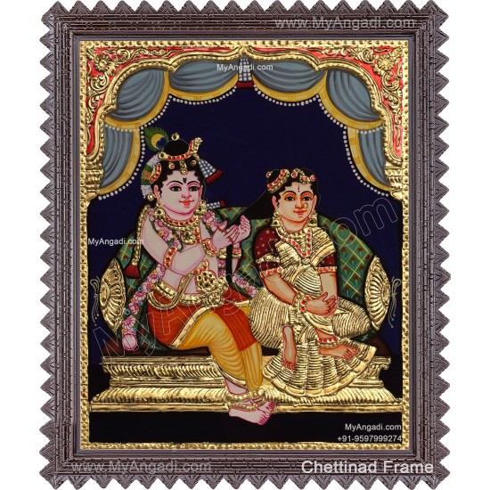 Jada Krishna Tanjore Painting