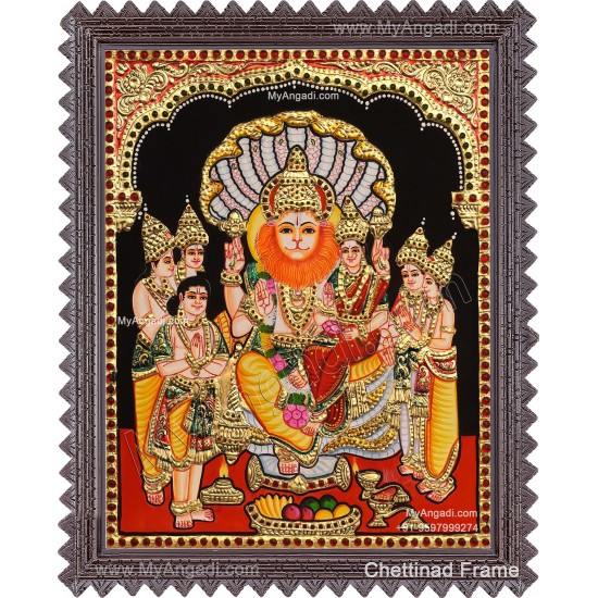 Narasimha Lakshmi Tanjore Painting Narasimha Lakshmi Tanjore Painting