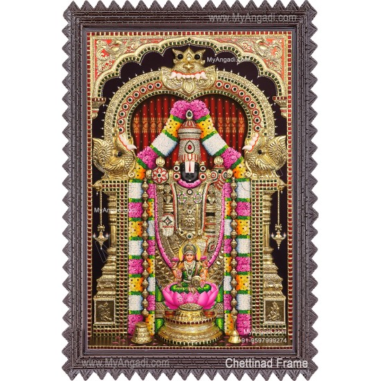 Balaji Lakshmi 3D Tanjore Painting Balaji Lakshmi 3D Tanjore Painting