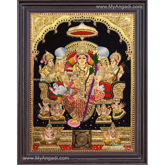 Raja Rajeshwari Tanjore Painting