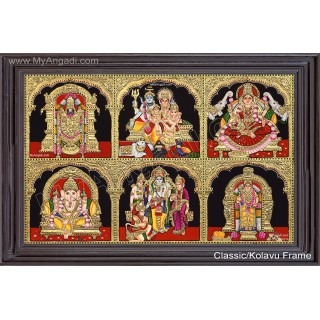 6 Panel Tanjore Painting
