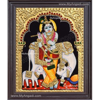 Cow Krishna Tanjore Painting