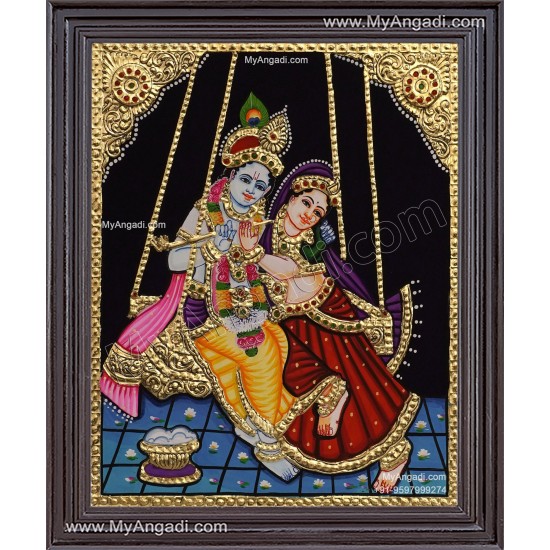 Radha Krishna Tanjore Painting