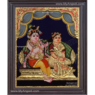 Jada Krishna Tanjore Painting