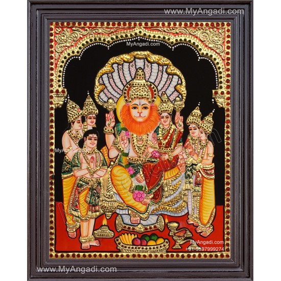 Narasimha Lakshmi Tanjore Painting Narasimha Lakshmi Tanjore Painting