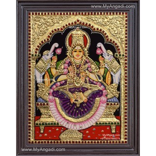Gajalakshmi Tanjore Painting