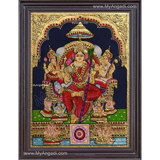 Raja Rajeshwari Tanjore Painting