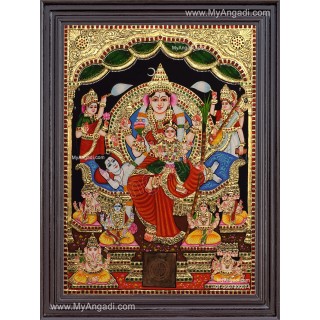 Raja Rajeshwari Tanjore Painting