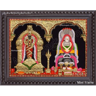 Vaitheeswaran Thaiyal Nayagi 2D Tanjore Painting Vaitheeswaran Thaiyal Nayagi 2D Tanjore Painting