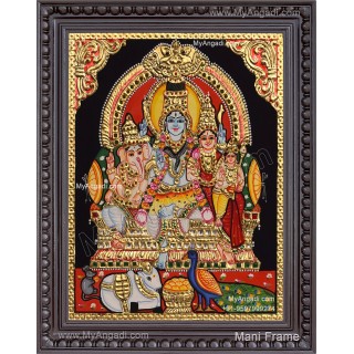 Shiva Parivar Tanjore Painting