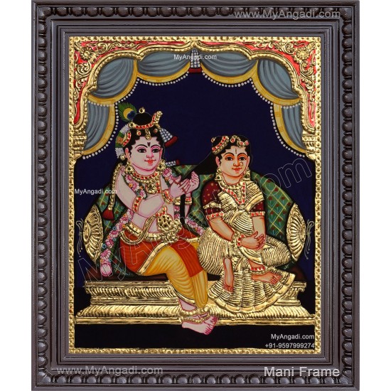 Jada Krishna Tanjore Painting