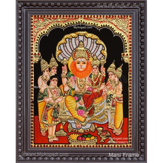 Narasimha Lakshmi Tanjore Painting Narasimha Lakshmi Tanjore Painting