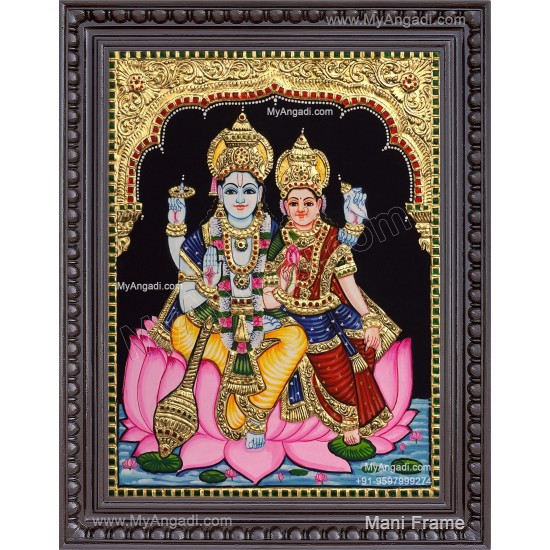 Vishnu Lakshmi Tanjore Painting Vishnu Lakshmi Tanjore Painting