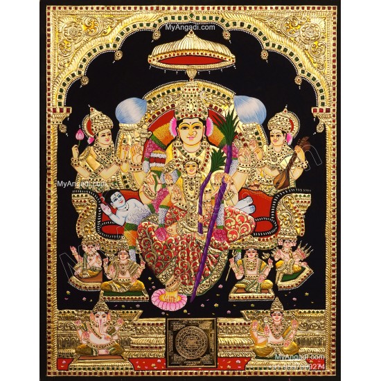 Raja Rajeshwari Tanjore Painting