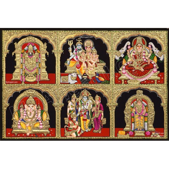 6 Panel Tanjore Painting 6 Panel Tanjore Painting
