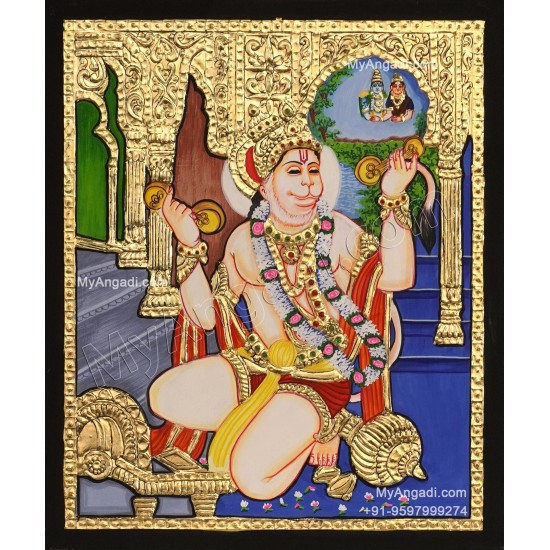Hanuman Tanjore Painting Hanuman Tanjore Painting