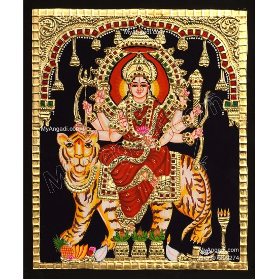 Durga Devi Tanjore Painting Durga Devi Tanjore Painting