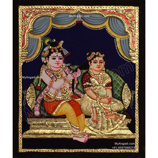 Jada Krishna Tanjore Painting