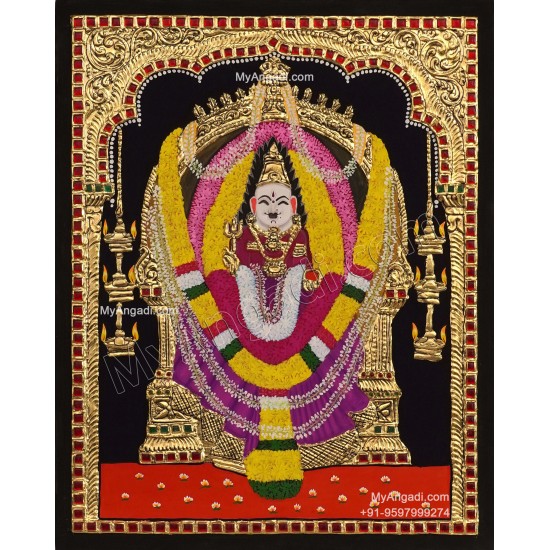 Bathirakali Amman Tanjore Painting