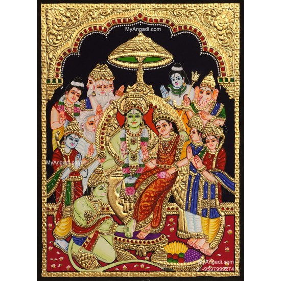 Ramar Pattabhisekam Tanjore Painting Ramar Pattabhisekam Tanjore Painting
