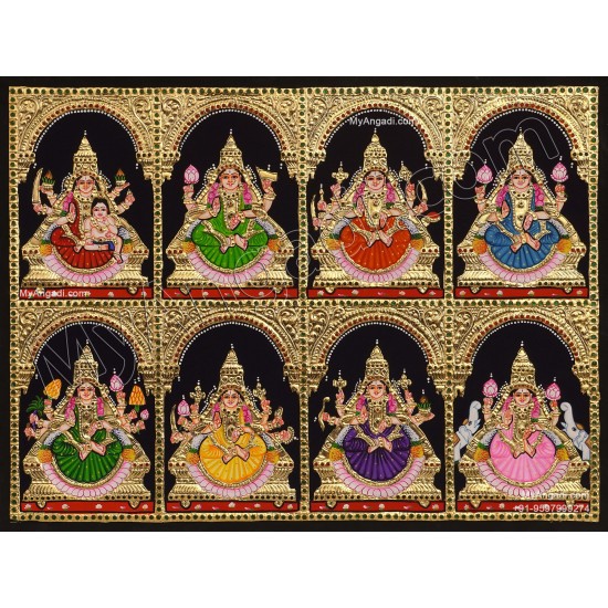 Ashtalakshmi Tanjore Painting Ashtalakshmi Tanjore Painting