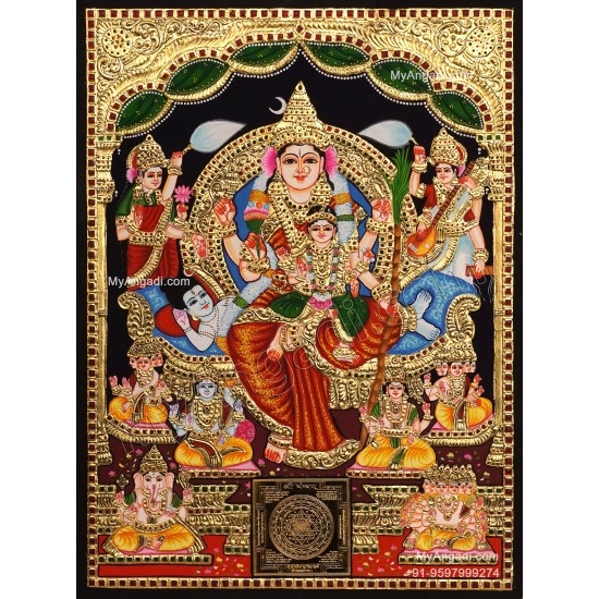 Raja Rajeshwari Tanjore Painting