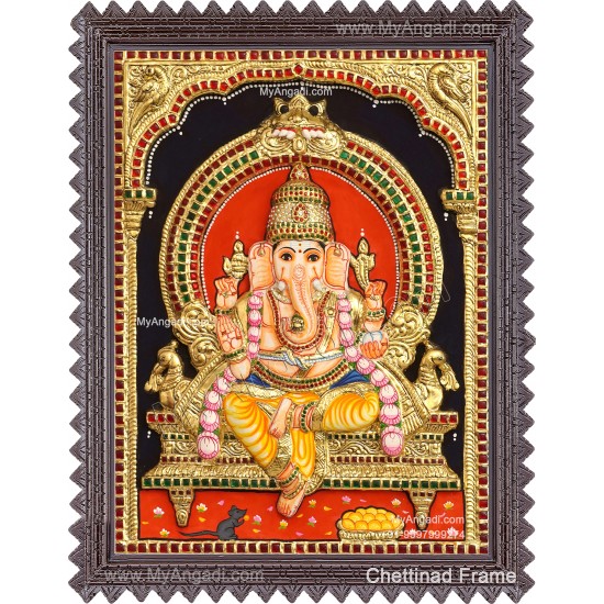 Ganesha 3D Tanjore Painting Ganesha 3D Tanjore Painting
