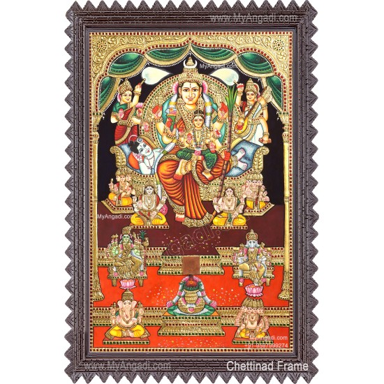 Raja Rajeshwari Tanjore Painting