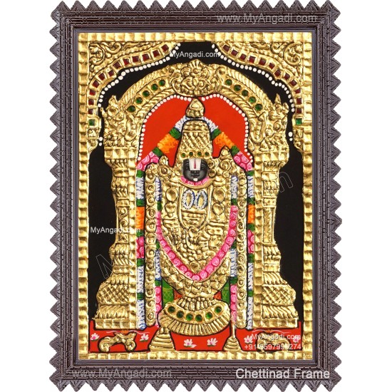 Venkateshwara  Swamy Tanjore Painting