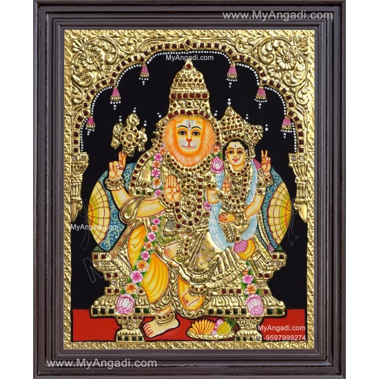 Narasimha Lakshmi Tanjore Painting Narasimha Lakshmi Tanjore Painting
