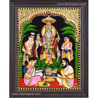 Sathya Narayana Swami Tanjore Painting