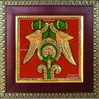 Parrot Tanjore Painting
