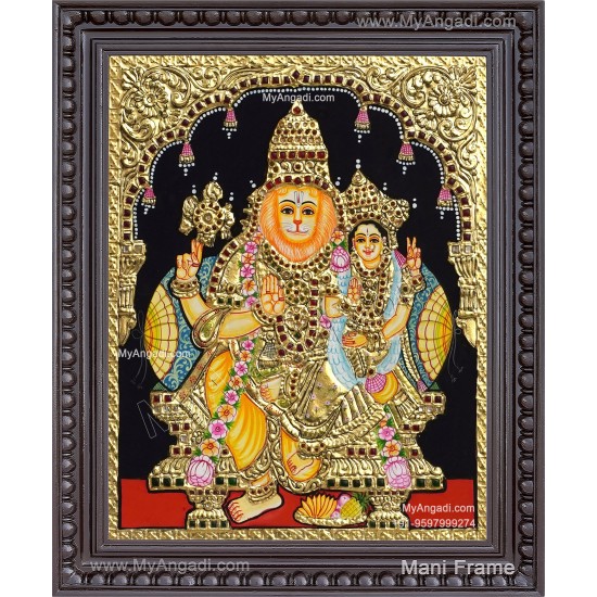 Narasimha Lakshmi Tanjore Painting Narasimha Lakshmi Tanjore Painting