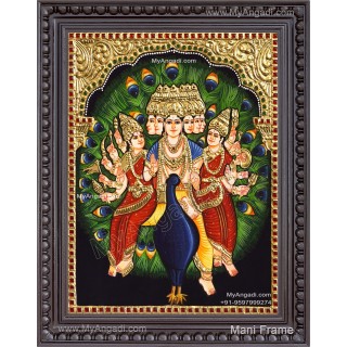 Murugar valli deivanai Tanjore Painting